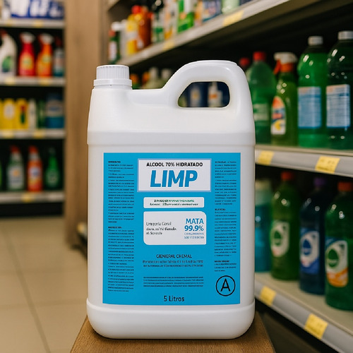 Álcool Antisséptico 70% Antisséptico Bactericida 5l Liquido