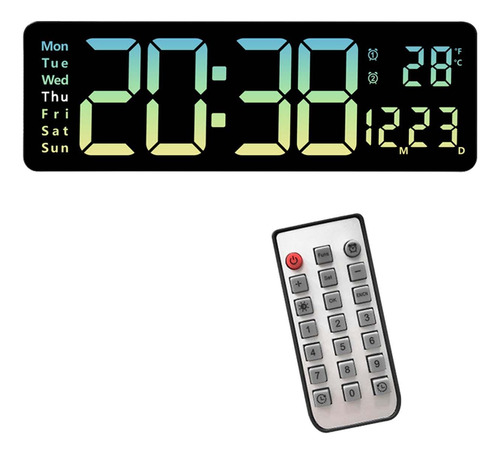 Reloj De Pared Con Pantalla Led, Memoria Eléctrica Montada