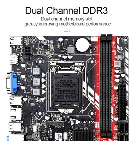 Placa Base Con Chip H61m Lga 1155 Ddr3 M-atx Con Vga Hdmi