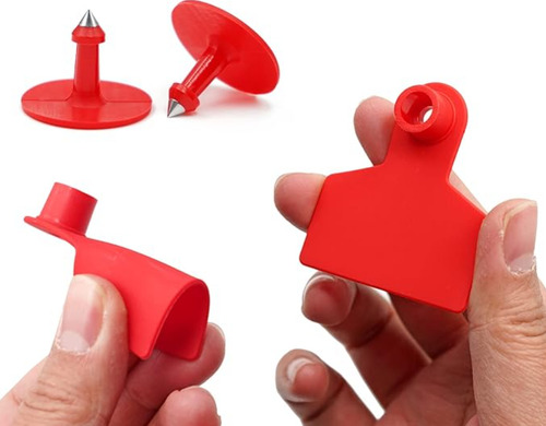 Pack X 100 Crotal Arete Para Cerdo 4x5 Cm Sin Numerar