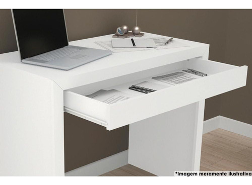 Mesa De Computador Me4107 C/ 1 Gaveta Branco - Tecno Mobili