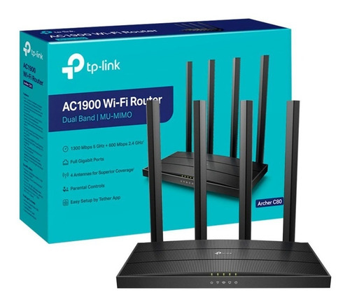 Router Wifi Ac1900 Mu-mimo Tp-link Archer C80 Gigabit