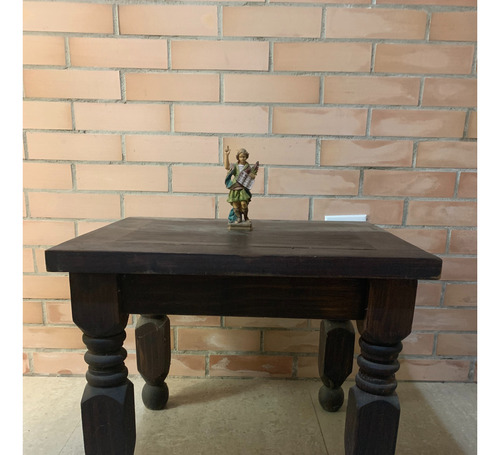 Mesa Auxiliar De Madera De Caoba 