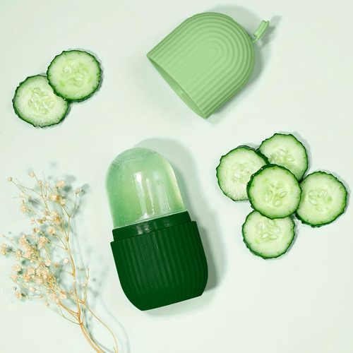 Rodillo De Silicón Para Masaje Facial Con Hielo Diler Reutilizable Y Suave Ideal Para Cerrar Poros Reducir Inflamación Y Refrescar La Piel Uso Diario En Rutina De Skincare Color Verde