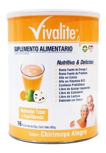 Suplemento Tipo  Ensure  Vivalite Chirimoya Alegre - 900 Gr