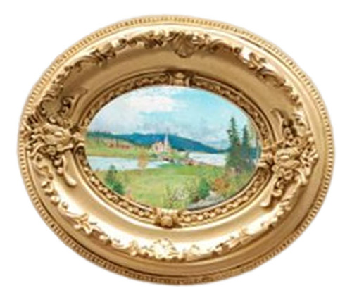Marco De Fotos En Relieve Pantalla De Mesa De Oval
