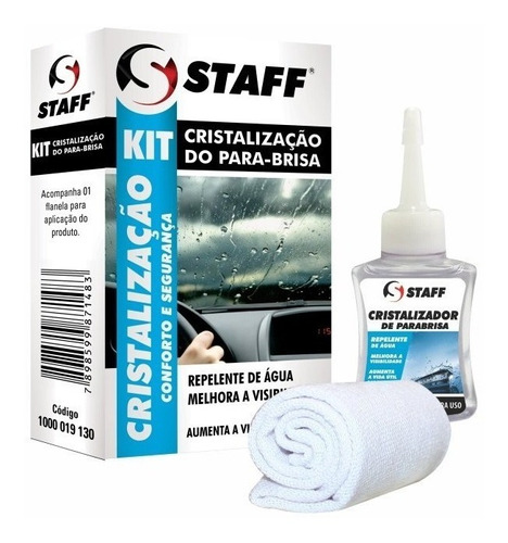 Kit Cristalização Para-brisa E Viseira 30ml Staff Original