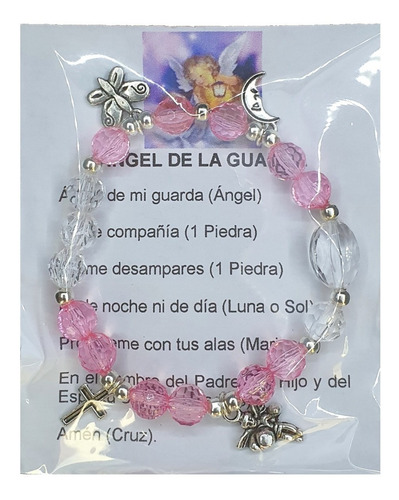 Pack 50 Pulsera Del Ángel De La Guarda Adulto, Hecha A Mano