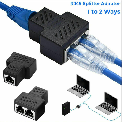 Adaptador Ethernet Rj45 1 A 2  Puerto Doble Lan