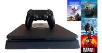 Comprar Ps4 Slim 500gb + 4 Juegos + Mando Ps4 + Cables Originales