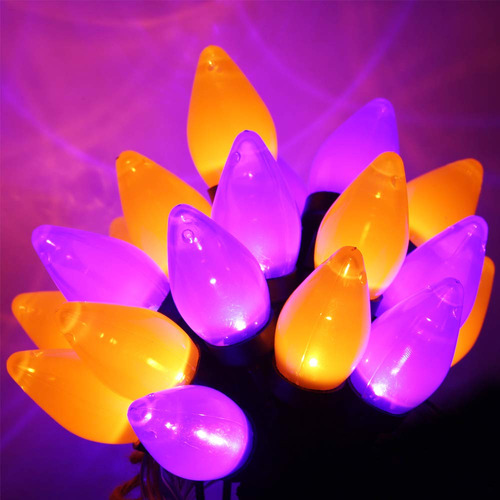 C7 Luces De Cuerda De Fresa De Halloween - 50 Led 24 Pies Lu