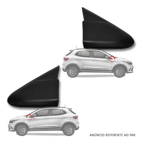 Par Moldura Retrovisor Fiat Argo Trekking 2020 Original