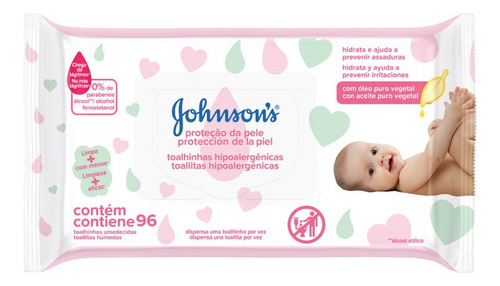 Toallitas Humedas Johnson Extra Cuidado 96 U