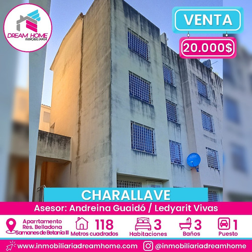 Apartamento Conj. Residencial Belladona, Samanes De Betania Ii - Charallave.