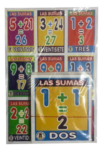 Lotería Didáctica Sumas Aprende Matemáticas Juegos Escolares