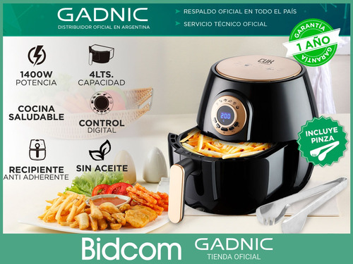 Freidora Eléctrica De Aire Sin Aceite + Pinza Gratis 1400w