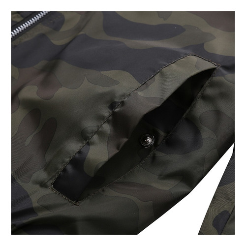 Chaqueta De Camuflaje Casual De Talla Grande Para