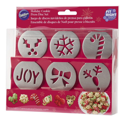 Juego De 6 Discos Para Galletas Fit Right Holiday De Wilton