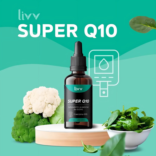 Suplemento de coenzima Q10 en gotas, 30 ml, producción de energía