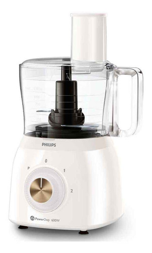 Procesadora Philips 600w 1,3lts 2 Velocidades Hr7615/00 Blan