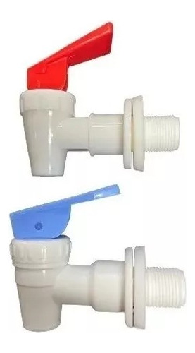 6 Canillas Y 6 Conectores Dispenser Agua Frio Calor Macho ®©