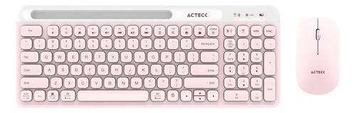 Combo Acteck 2 En 1 Teclado Mouse Slim Creator Virtuos Silk Color del mouse Rosa Color del teclado Rosa