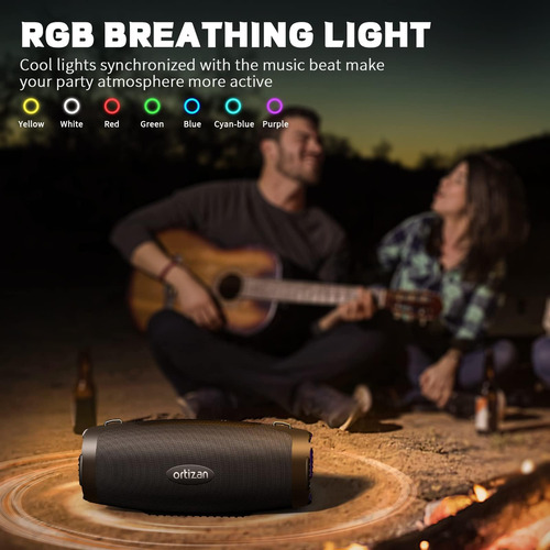 Ortizan Altavoz Bluetooth De 80 W - Sonido Potente Y Graves