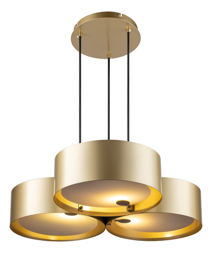 Candil Colgante 3 Luces Dorado Elegante Decorativo Midlait