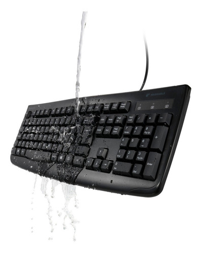 Imagen 3 de 6 de Teclado For Life Lavable Alámbrico Negro Kensington