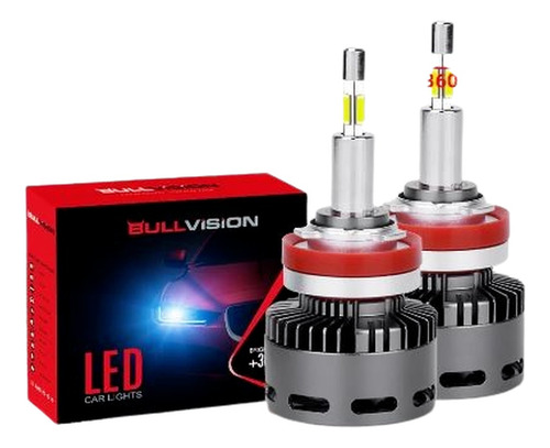 2 Focos Led Bullvision H7 6000k Faros De Lupa Hiper Pontente