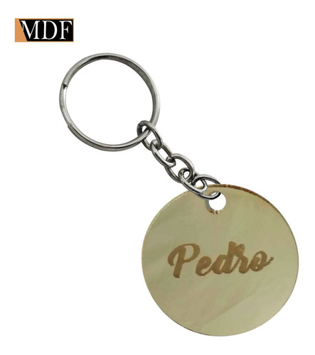 Chaveiro Personalizado Em Acrilico Com Argola 4cm Colorida Cor Dourado