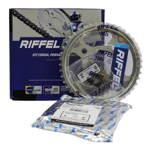 Imagem 2 de 5 de Kit Relação Transmissão Honda Cg 150 Titan 04 A 015 Riffel