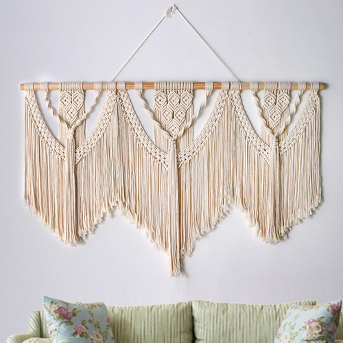 Tapiz Grande Tejido De Macramé Para Colgar En La Estilo A