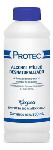 Alcohol Etílico Desnaturalizado Protec 250ml
