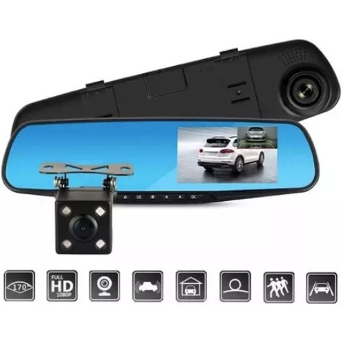 Camara Dual Automovil Dash Cam Reversa 4.3  G Sensor