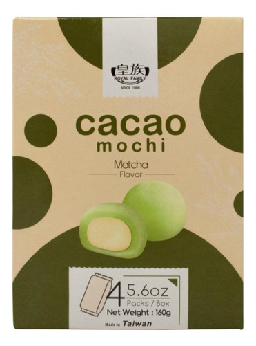 Mochi Sabor Chocolate Con Matcha, Royal Family, 160 G