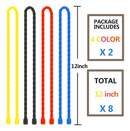 Bridas De Silicona Reutilizables 12 Con Núcleo De Acero