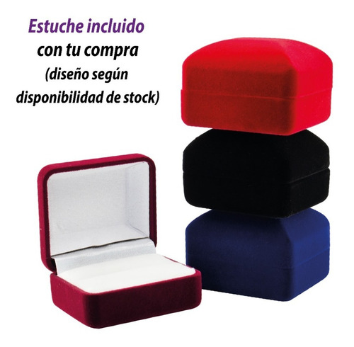 Imagen 2 de 9 de Alianzas Oro Y Plata Con Anillo Solitario Piedra Central