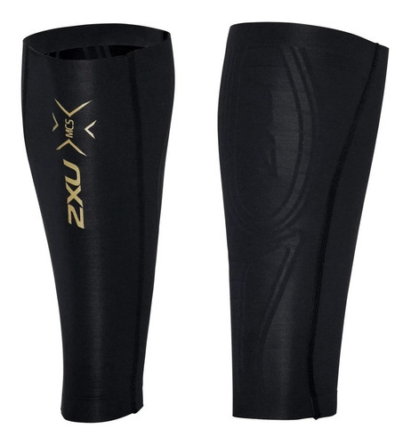 2xu Light Speed Compressión Calf Guard Negro/dorado Talla L