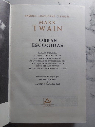 Mark Twain Obras Escogidas. Ian 676