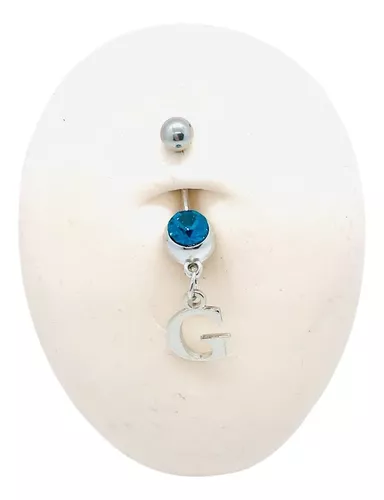 Piercing Umbigo Aço Cirúrgico Bolinha Zircônia G