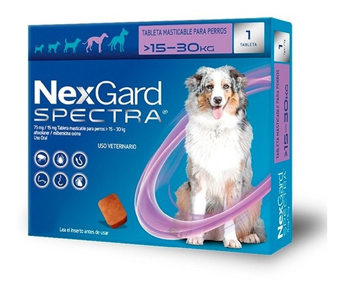 Antipulgas Nexgard Spectra De 15 A 30 Kg Para Perros. 