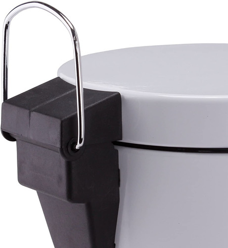 Imagen 4 de 5 de Cesto Tacho Bausra Baño 5 Lts En Metal Color Blanco - Lima