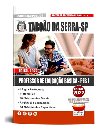 Apostila Professor Educação Básica Taboão Da Serra Concurso