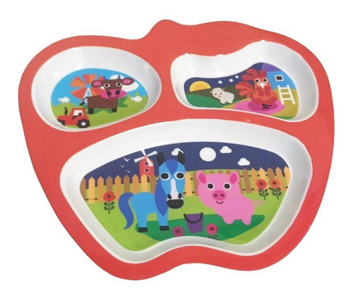Imagen 2 de 7 de Set Combo Pack Bowl + Plato Infantil Con División Silmar
