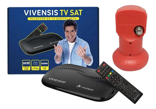 Kit Receptor De Tv Vivensis Vx10 Sat Hd + Lnbf Simples