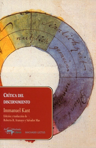 Crítica Del Discernimiento - Immanuel Kast
