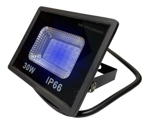 Refletor Led Smd 30w Bivolt Azul Aprova D'água Ip66