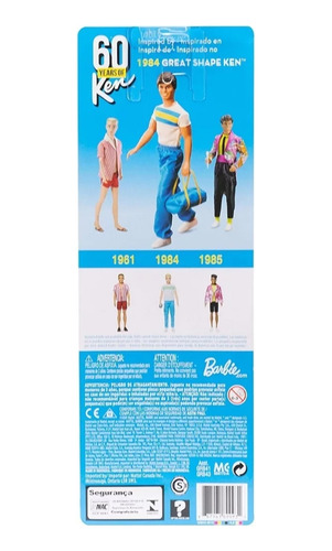 Barbie Ken 60th Anniversary Doll Workout Look Great Shape (Usado)