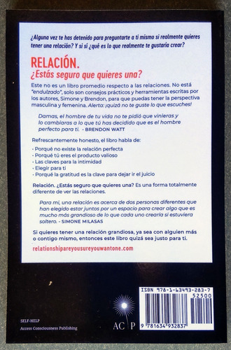 Libro: Relación. ¿estás Seguro Que Quieres Una? Relationship